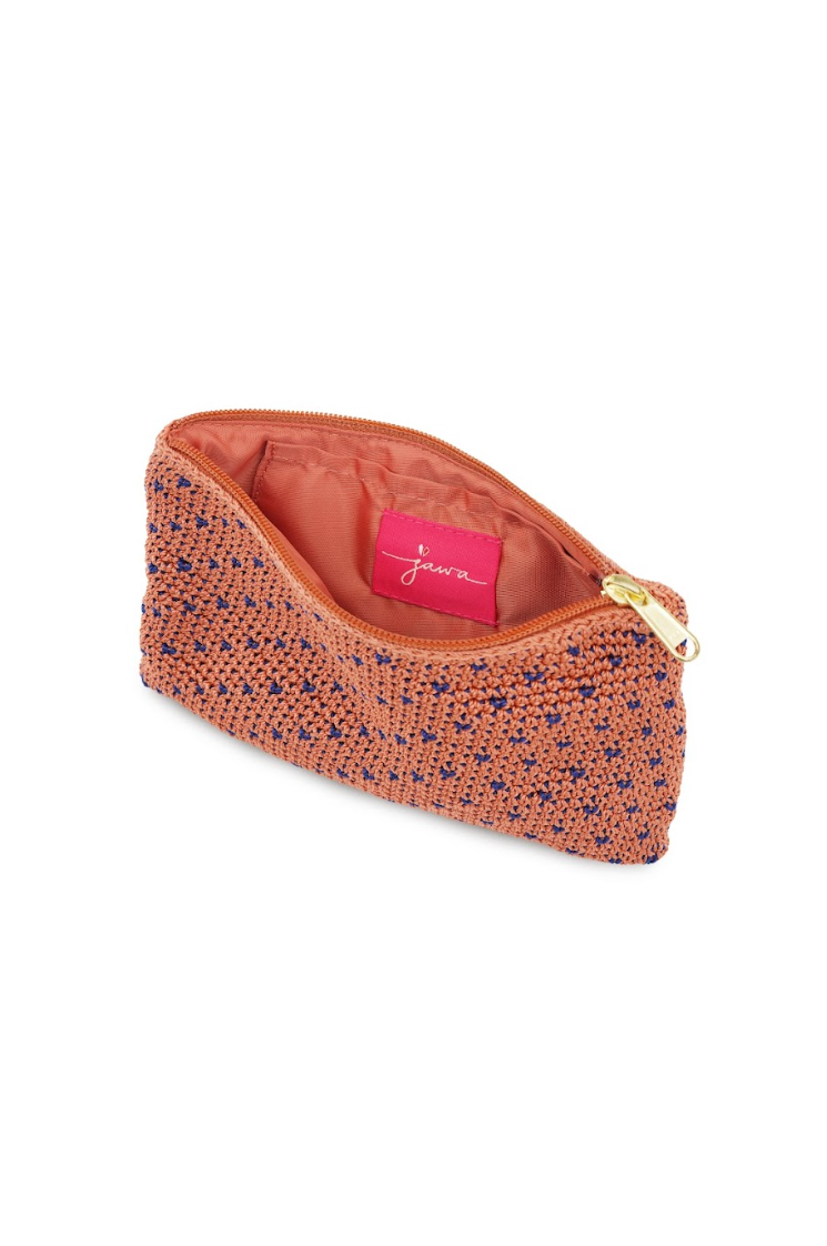 AYUNG cosmetic case - Terracotta/Indigo