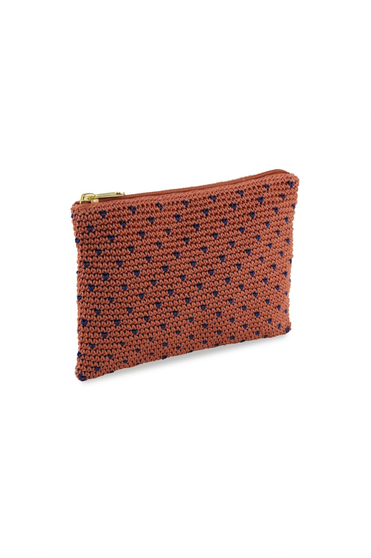 AYUNG cosmetic case - Terracotta/Indigo